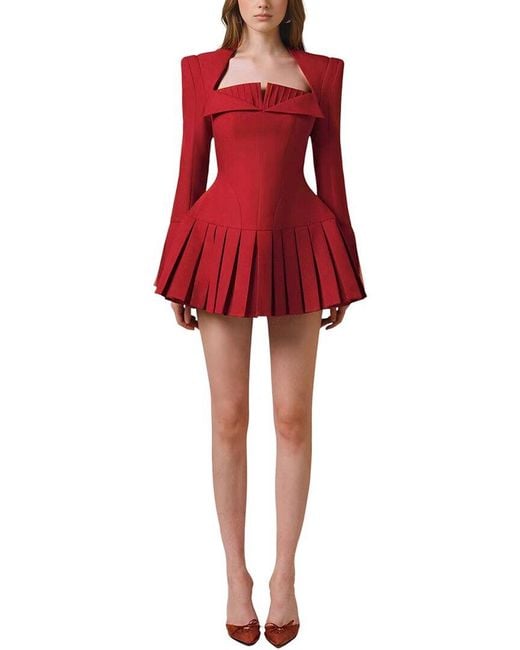 Amanda Royal Red Mini Dress