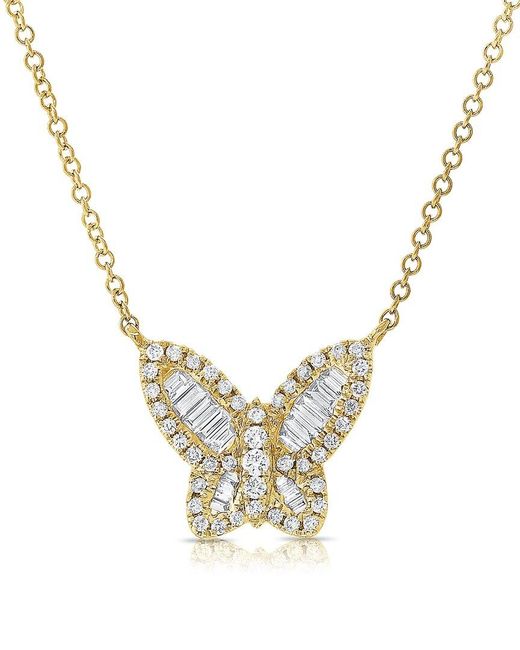 Sabrina Designs Metallic 14k 0.72 Ct. Tw. Diamond Butterfly Necklace