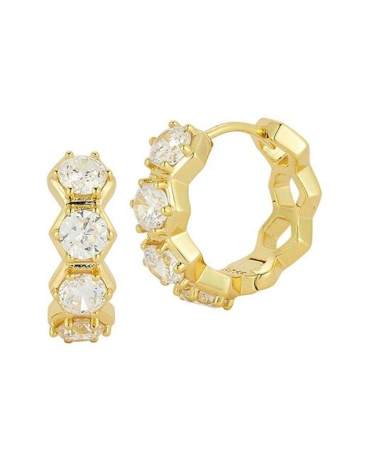 Glaze Jewelry Metallic 14K Plated Cz Earrings