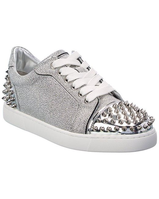 Christian Louboutin Vieira 2 Leather Sneaker in Gray | Lyst