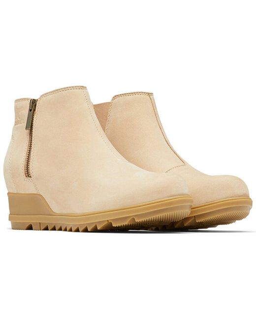 Sorel Evie Zip Leather Boot in Natural Lyst