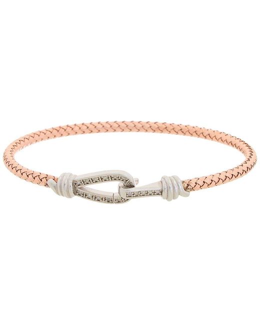 Meshmerise White 18K Vermeil 0.12 Ct. Tw. Diamond Mesh Bangle