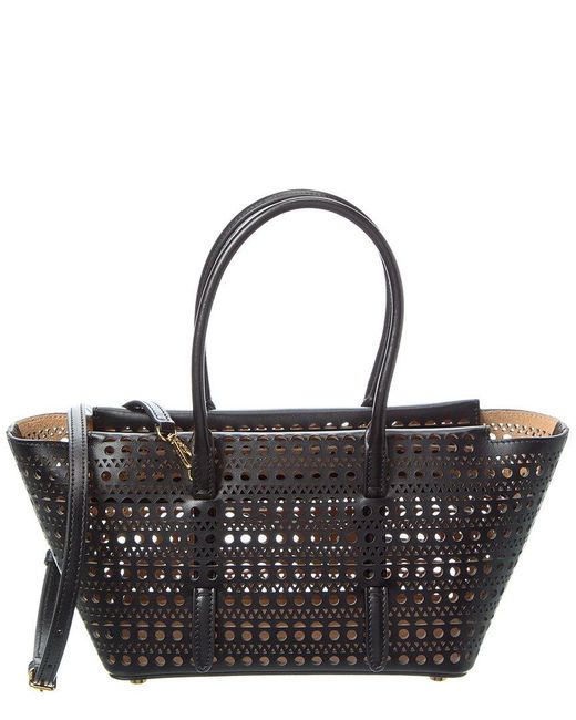 Alaïa Black Alaïa Neo Mina 20 Leather Tote