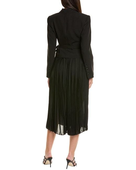 Astr Black Sekani Mixed Media Blazer Dress