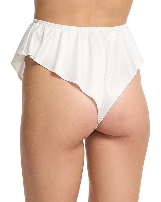 Hanky Panky White Satin Sleep Flutter Tanga