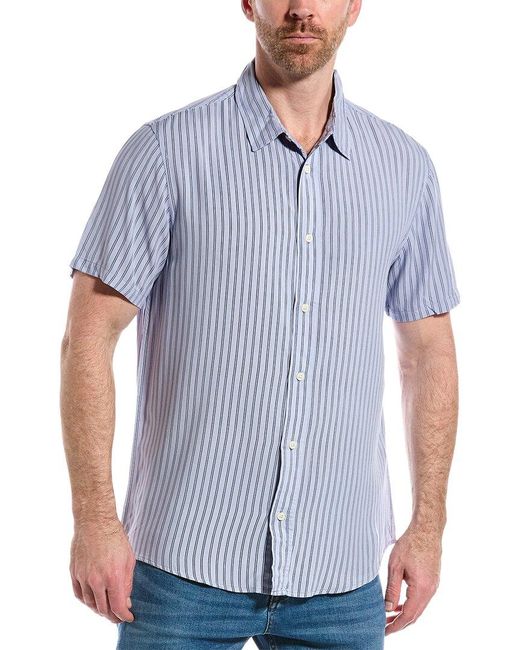 Slate & Stone Blue Printed Shirt for men