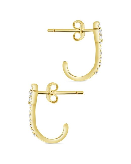Sterling Forever Metallic 14k Over Silver Star Jacket Earrings