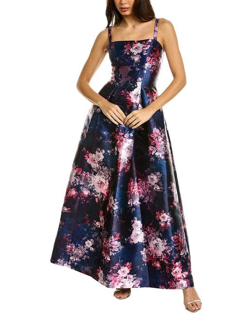 Kay Unger Blue Maxine Gown