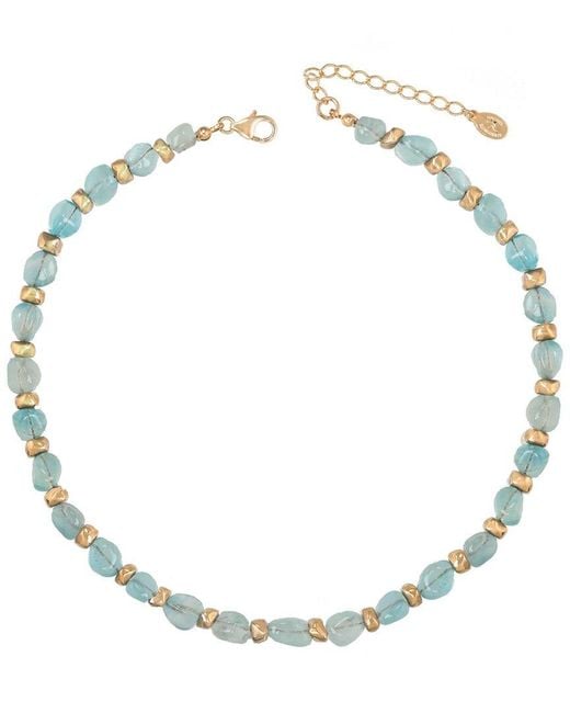 Rachel Reinhardt Jewelry Metallic Gemstone Necklace