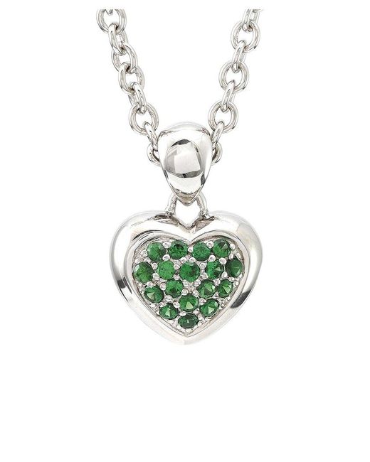 Gemstones Green Heart 0.52 Ct. Tw. Ruby Necklace