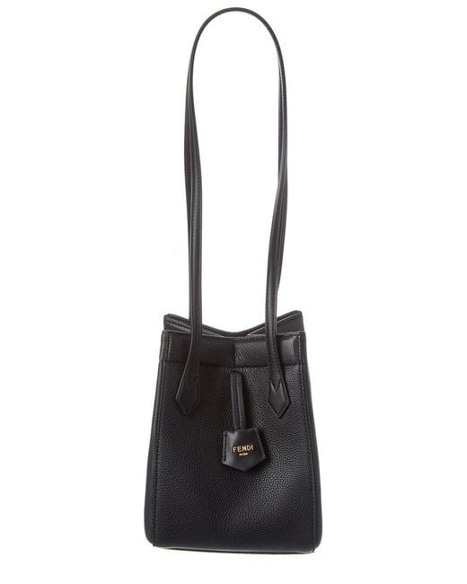 Fendi Black Origami Mini Leather Shoulder Bag