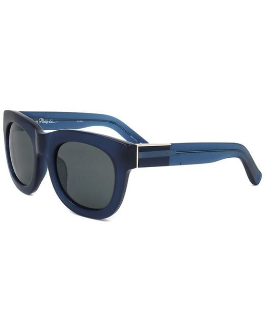 Linda Farrow Blue Pl159 51mm Sunglasses