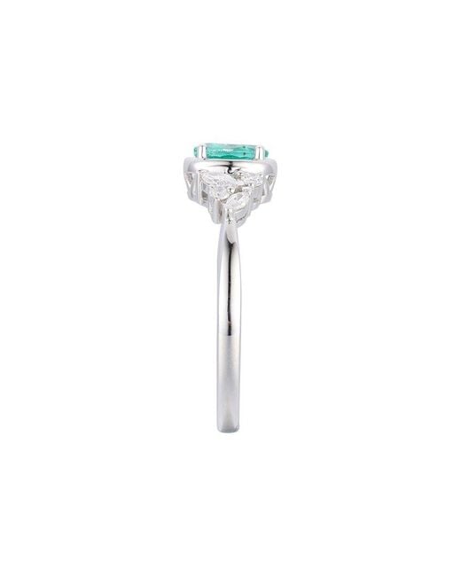 Gregg Ruth Blue 14K 0.68 Ct. Tw. Diamond & Emerald Ring
