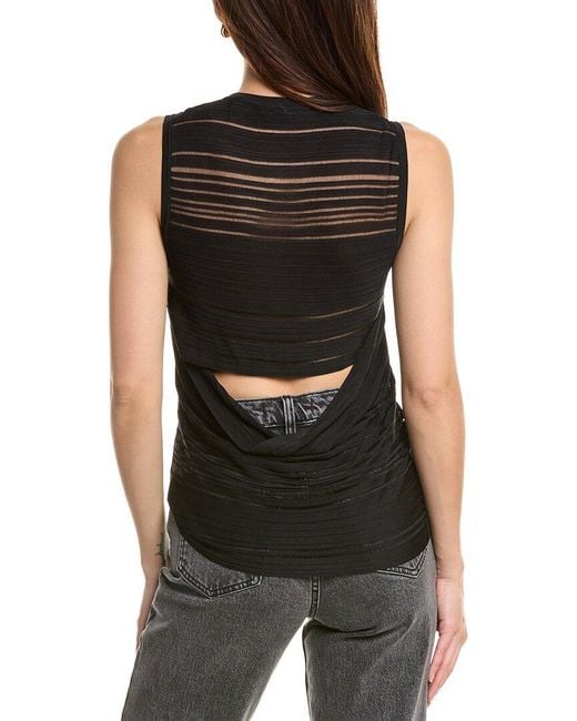 Helmut Lang Black Open Back Top