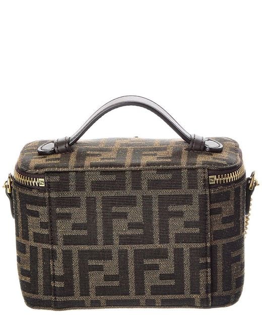 Fendi Black Ff Jacquard Vanity Case