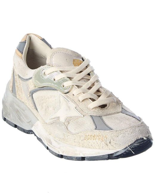 Golden Goose Deluxe Brand White Dad-star Canvas & Suede Sneaker