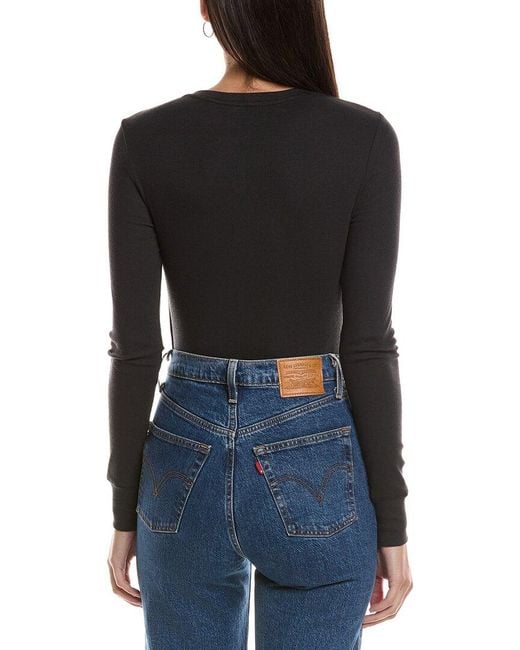 Rag & Bone Black Essie Rib Henley