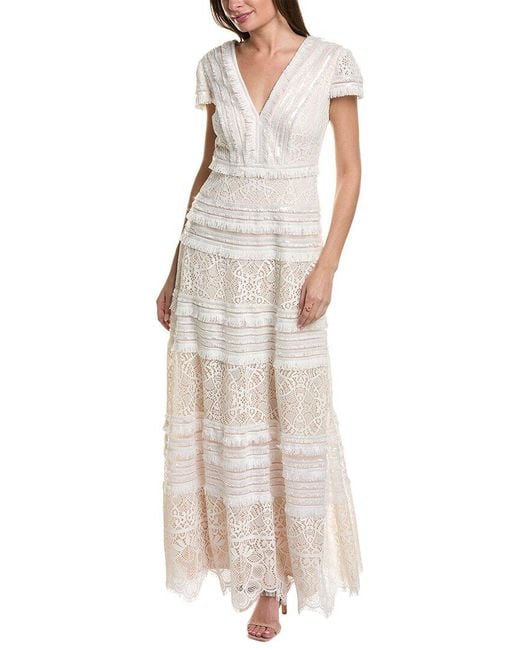 Tadashi Shoji Lace Gown in White Lyst UK