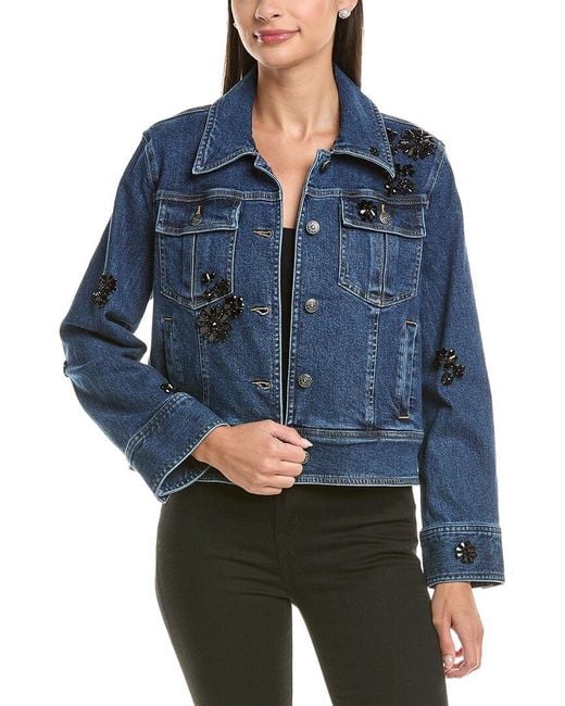 Cinq À Sept Blue Riveria Denim Jacket