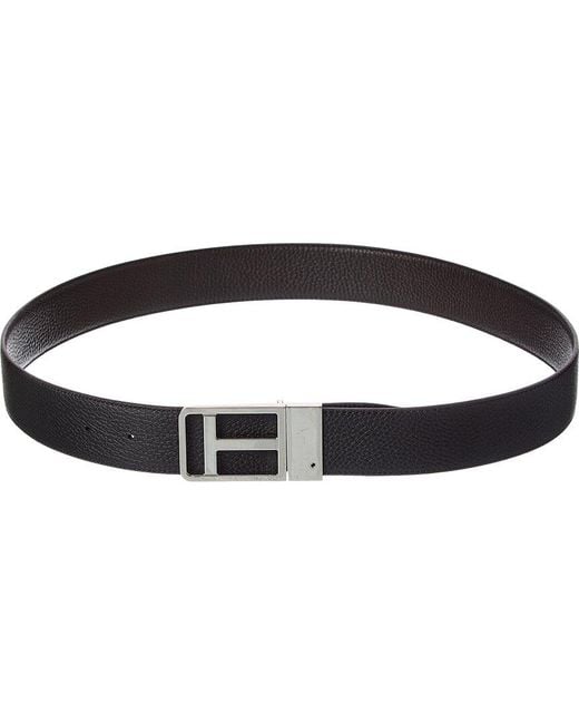 Tom Ford Black Reversible Leather Belt for men