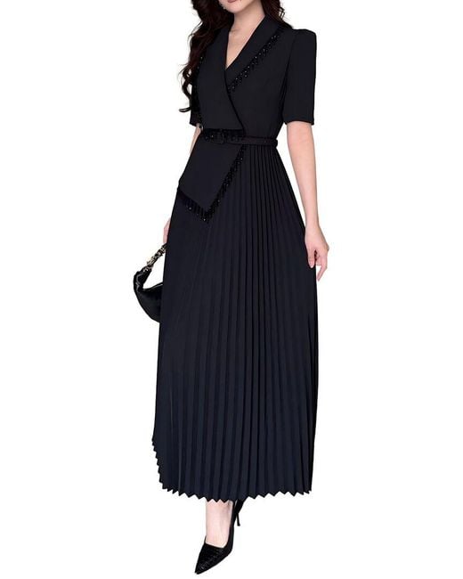 BURRYCO Blue Short Sleeve Midi Dress