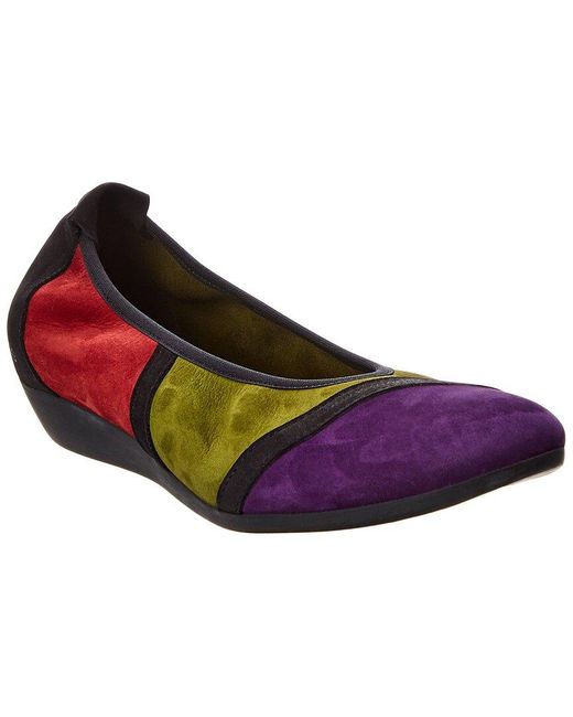 Arche Women's Red Onyzan Leather Flat