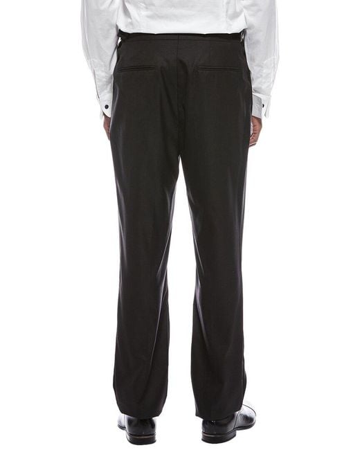 Brunello Cucinelli Black Wool & Silk-Blend Pant for men