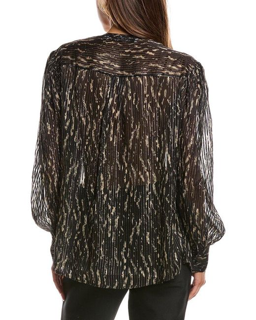 IRO Black Artya Silk-Blend Top