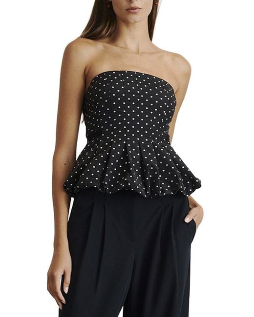 Tanya Taylor Black Farah Top