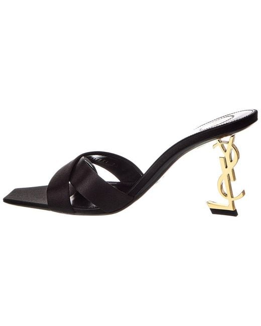 Saint Laurent Black Opyum 85 Satin Sandal