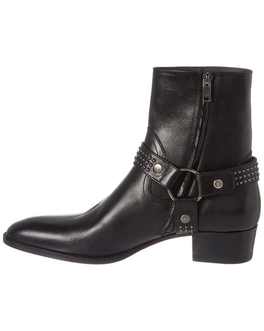 saint laurent black wyatt boots