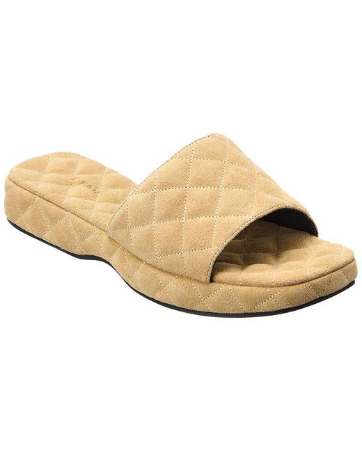 By Far White Lilo Suede Sandal