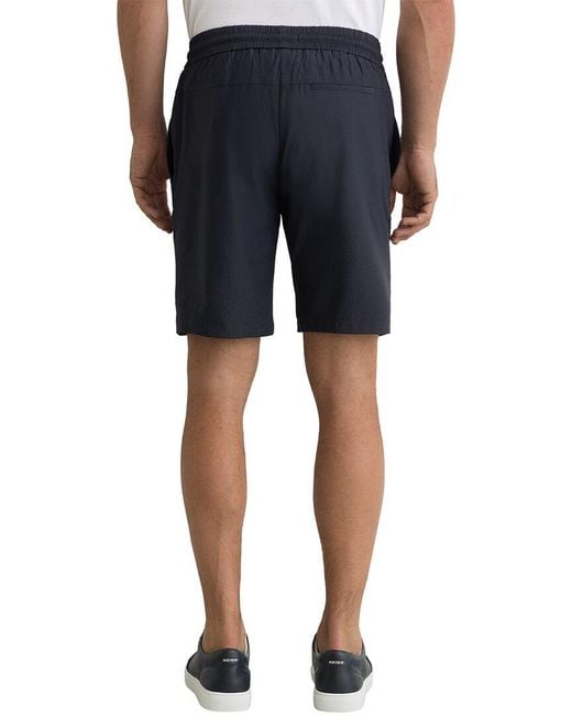 Reiss Blue Ajay Drawstring Seersucker Short for men