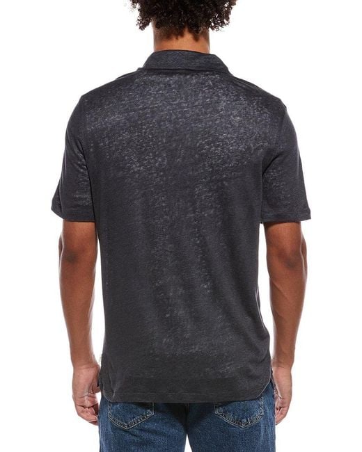 Onia Black Chad Linen T-Shirt for men
