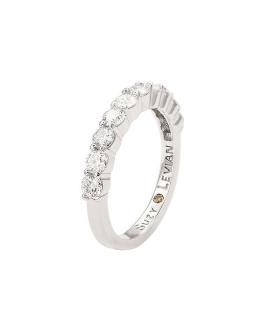 Suzy Levian White 14k 1.00 Ct. Tw. Diamond Half-eternity Ring
