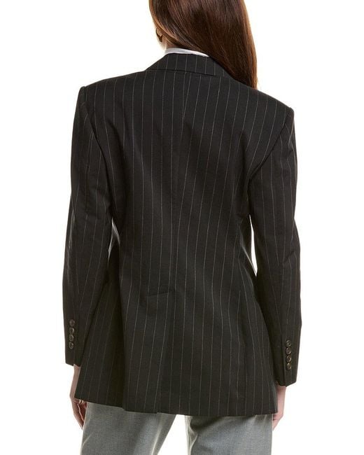 Brunello Cucinelli Black Wool & Silk-blend Blazer