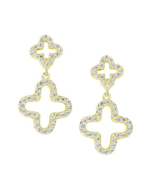 Suzy Levian CZ Jewelry Metallic Suzy Levian Silver Cz Dangle Earrings
