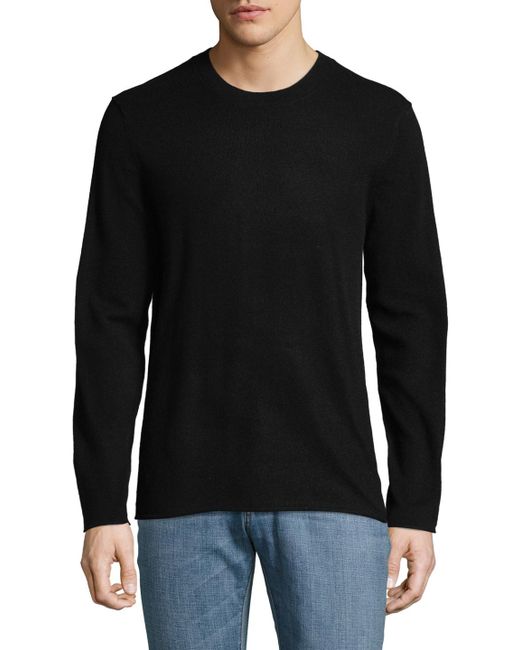 Lyst - Vince Cashmere Crewneck Sweater in Black for Men - Save 7%
