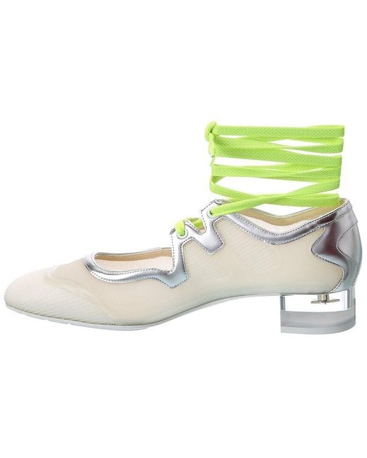 Dior Metallic D-Mension Rubber & Leather Pump