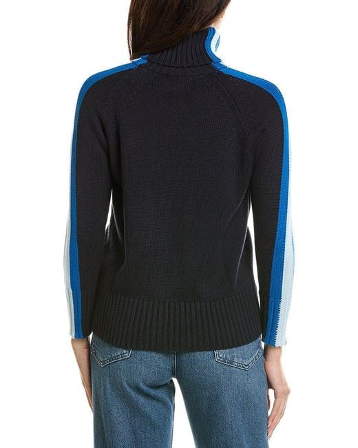 Brodie Cashmere Black Varsity Roll Neck Cashmere-Blend Sweater