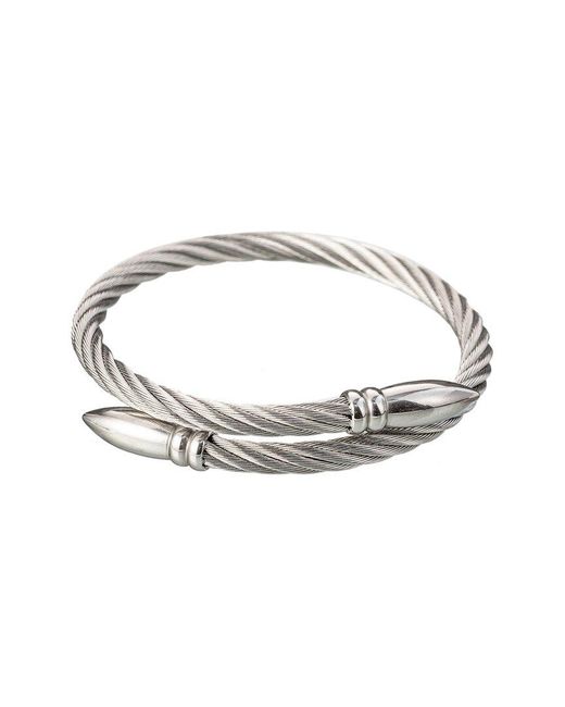 Eye Candy LA Metallic The Bold Collection Titanium Spike Wire Bracelet for men