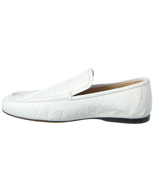 Khaite White Alessia Leather Loafer