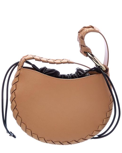 Chloé Brown Mate Small Leather Hobo Bag