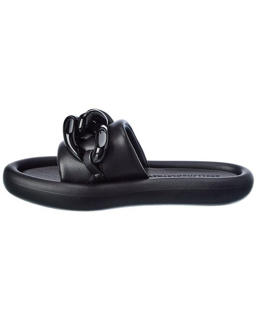 Stella McCartney Black Chunky Chain Air Slide