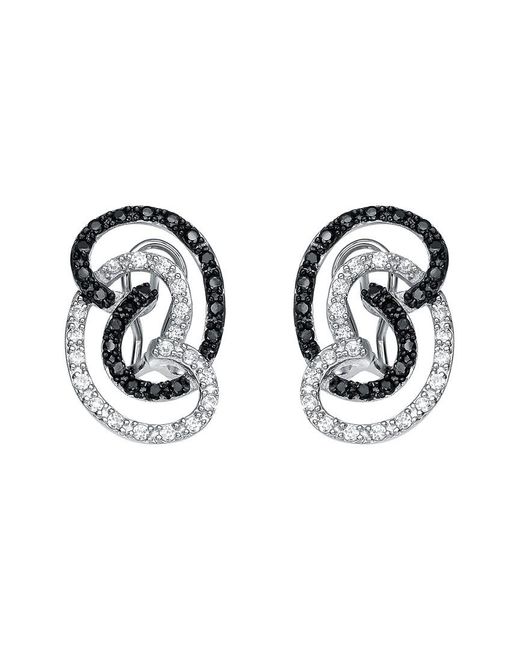 Genevive Jewelry Blue Silver Earrings