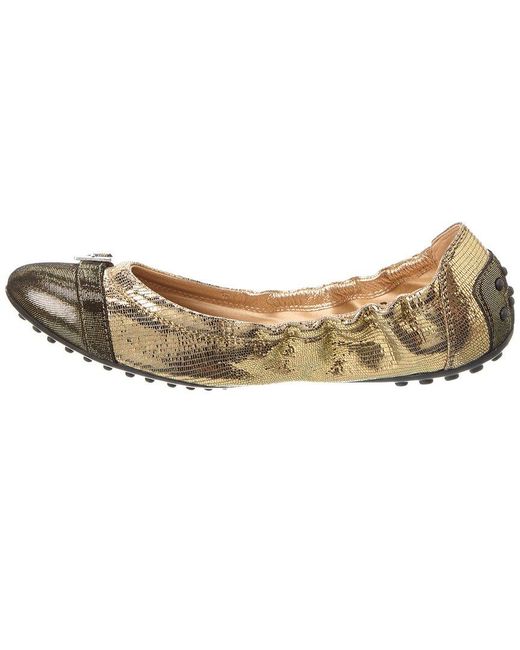 Tod's Natural Leather Flat