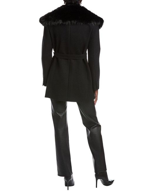 Kenneth Cole Black Belted Jacket