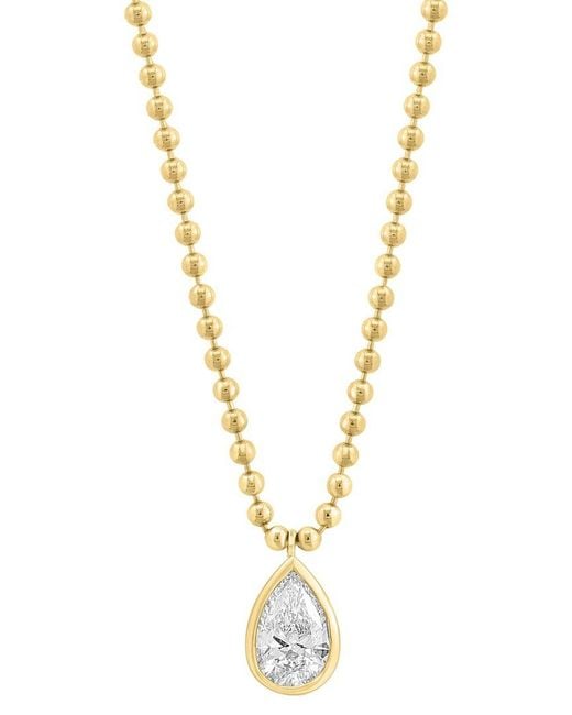 Effy Fine Jewelry Metallic 14k 0.98 Ct. Tw. Lab-grown Diamond Necklace