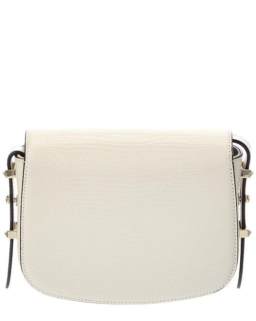 Jimmy Choo Natural Lizard-Embossed Leather Crossbody