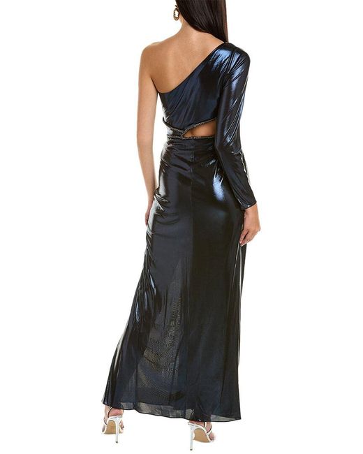 Marchesa Black One-shoulder Gown